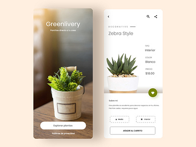 Greenlivery Plants Delivery - UI/UX Mobile App Design mobile app mobile app design mobile ui ui design uidesign uiux