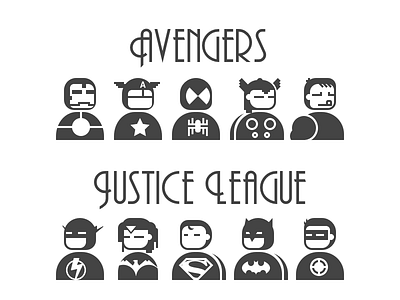Heros avengers hero icon icon font justice league sketch sketchapp svg
