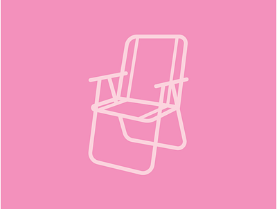 lawn chair icon icon illustration vector