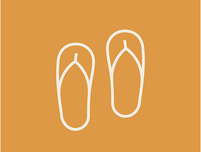 flip flop icon icon illustration vector
