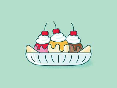 banana split banana split ice cream illustration vector