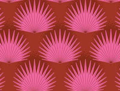 Fan Palm Pattern floral illustration pattern design surface design vector