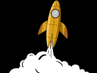 ROCKET illustraion planet rocket rocket logo space technology vector