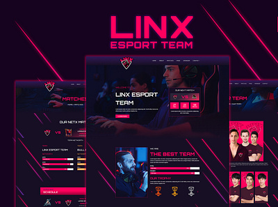 Linx – Esport & Gaming Elementor Template Kit element elementor esport ui uidesign uiux ux uxdesign web webdesign website