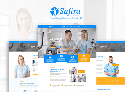 Safira Physiotherapy web design elegant element elementor ui uiux ux uxdesign web webdesign website
