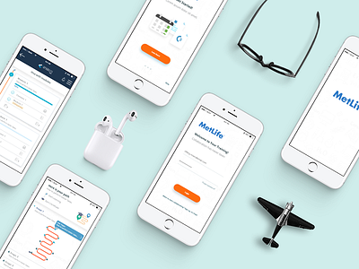 Metlife App mobile application template ui ux