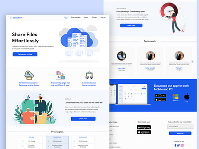 Landing page design