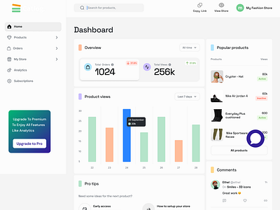 Ecommerce Seller dashboard by Stephen Jude on Dribbble