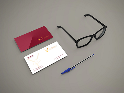 two side business card mockup