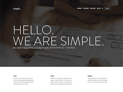 Simple Home Page gif simple wordpress