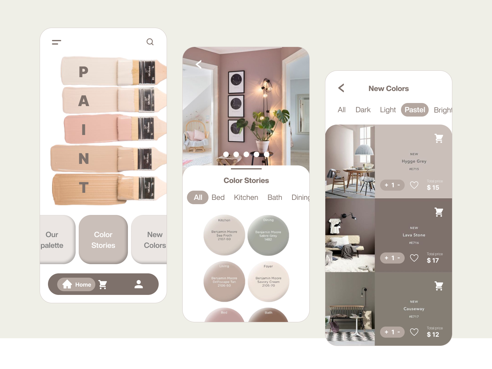 Paint Color Shop Mobile App UI UX Design by Yana Shevchenko on Dribbble