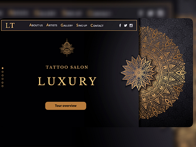 Tattoo Salon Luxury Landing Page UI UX Design design designer landing page luxury salon site tattoo ui ux web