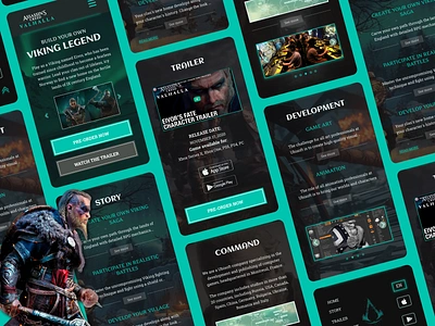 Assassins Creed Valhalla Viking Legend Mobile UI UX Design assassins creed design designer games legend mobile ui ux valhalla vikings