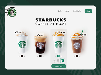 Starbucks Coffee Landing Page UI UX Desing