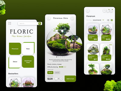Florarium Shop Mobile UX UI Design