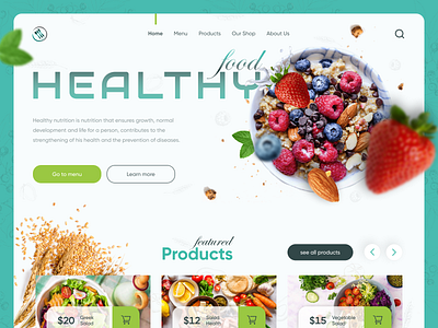 HEALTHY FOOD WebSite | UI UX Design