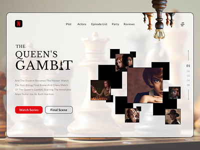 The Queens Gambit | NETFLIX | Website UI UX Design