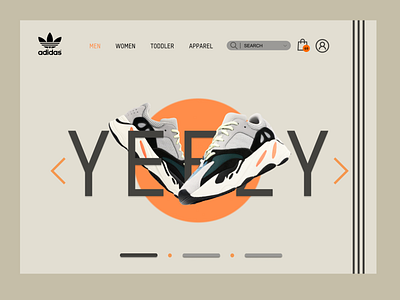 Adidas Yeezy Landing Page adidas design landing page sneakers ui ux web yeezy