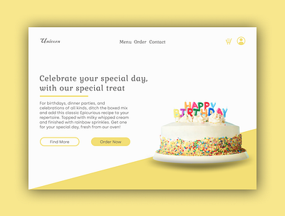 Bakery Landing Page design landing page ui ux web