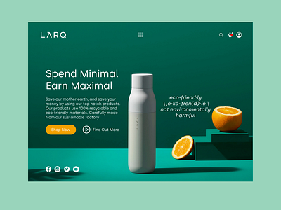 Eco Friendly Bottle Landing Page