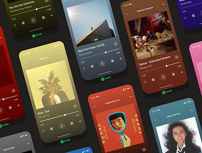 Spotify Now Playing design illustration mobile spotify ui ux