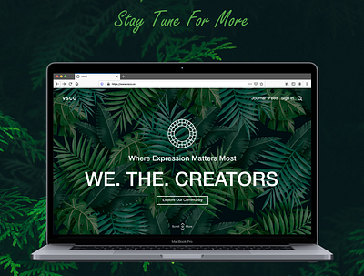 Vsco Web View design illustration landing page macbook nature ui ux vsco web