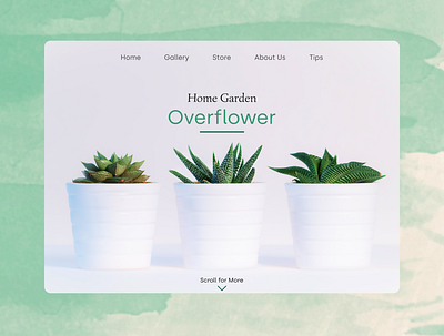 Minimalist Home Garden design green landing page minimalism plants ui ux web