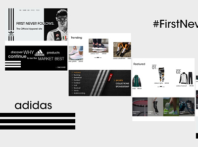Adidas Apparel Store adidas brand design illustration store design ui ux