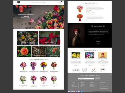 Gogo's Flower Shop florist harare minimalist store design website design