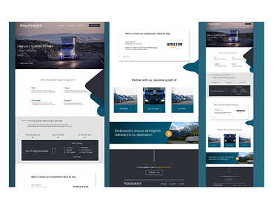 Standard Freight Solutions freight ui ux webdesign