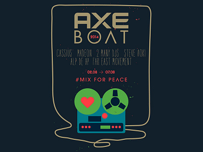 Axeboat 2014 axe boat festival music poster