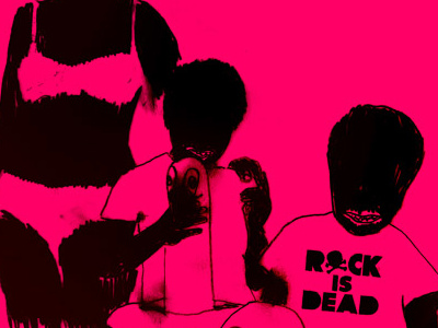 ROCK IS NOT DEAD handmade illustration