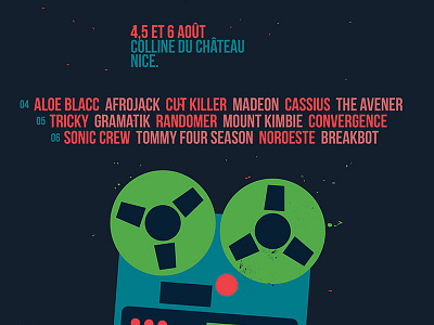 AXE BOAT FESTIVAL 03 concert electro festival illustration music poster