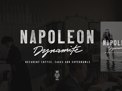 NAPOLEON DYNAMITE brand identity coffee shop illustration logotype stamp