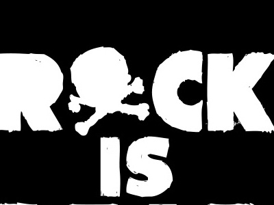 ROCK IS DEAD handmade handraw logotype rock