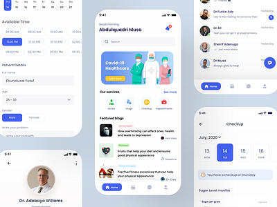 Healthcare Mobile App app application design case study design healtchcare ui healthcare logo medical minimal mobile app ui uiux user experience ux