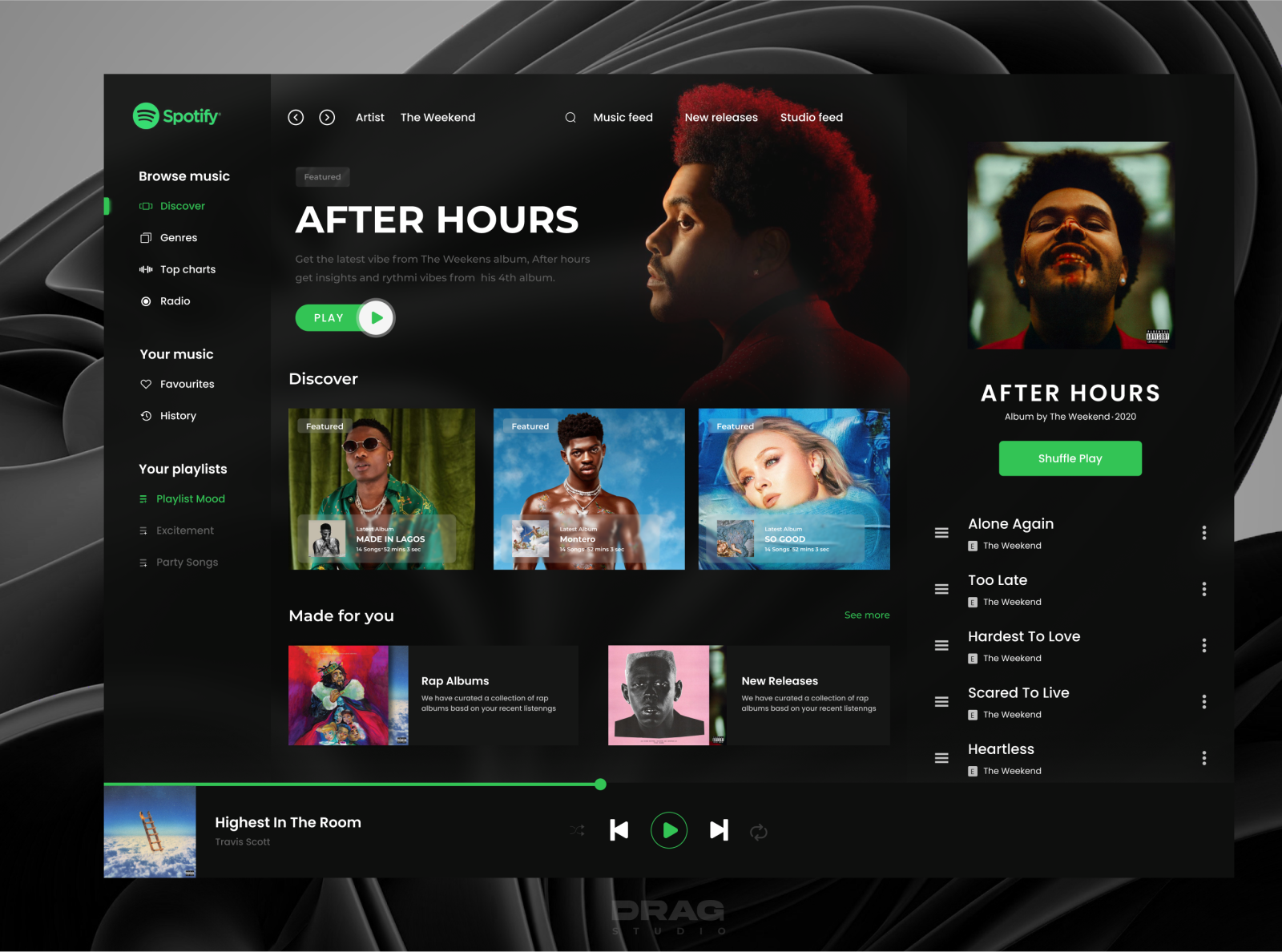 Spotify Redesign By Abdulquadri Musa On Dribbble