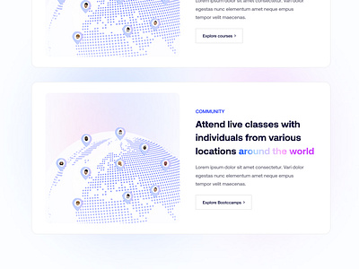Landing page section bootcamps branding dahsboard e learning education hero landing page learn minimal student teaching ui uiux ux webdesign website