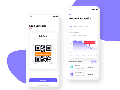 Motu Wallet app balance balanced bill card clean design design app designer finance finance ap fintech flash history home qr code stastic transaction ui design uxdesign wallet