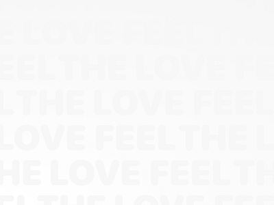 Feel the Love branding typography