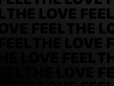 Feel the Love branding typography