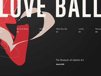 Love Ball Charity app art autism charity islamic motion museum space stage ui ux