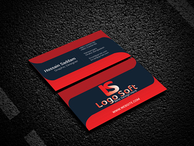 Business Card branding design illustrator typography