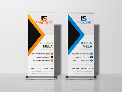 Stand Roll Up Banner Mockup banner illustrator rollup