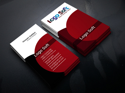 Vertical Business Card design folding business card illustrator vertical business card