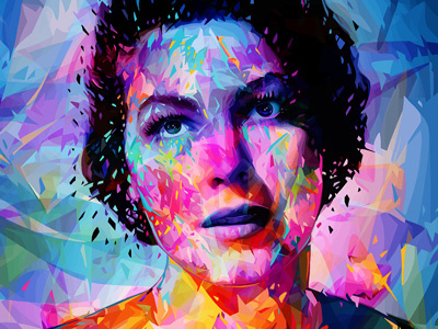 Ava abstract alessandropautasso art artwork ava colors gardner illustration kaneda kaneda99 portrait woman