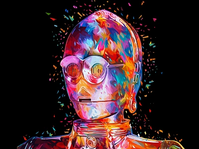 Droid abstract colors alessandro pautasso c 3po droid illustration kaneda kaneda99 photoshop pop art sci fi star wars starwars