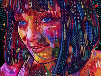 Pop Mia abstract abstract colors actress alessandro pautasso colors hollywood illustration kaneda kaneda99 mia wallace pattern photoshop pop culture portrait poster pulp fiction quentin tarantino tarantino uma thurman woman