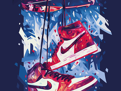 Cover for Los Angeles Times - The Sneakers Issue abstract abstract colors air jordan air jordan 1 alessandro pautasso basket basketball colors editorial illustration jordan kaneda kaneda99 los angeles times nike sneakers