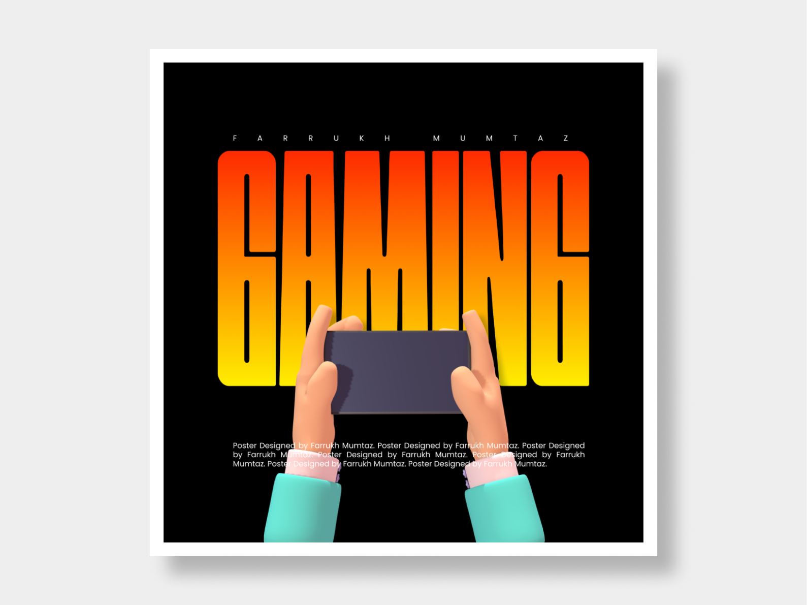 Gaming Poster Design by Farrukh Mumtaz by Farrukh Mumtaz on Dribbble